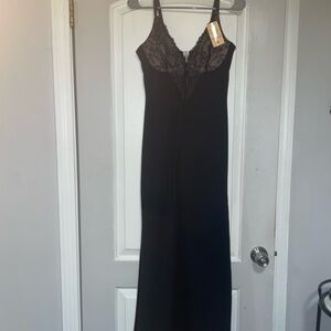Black Lace Slip Shape-wear Dress